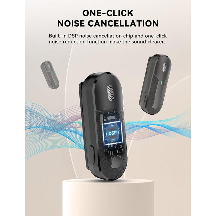 Wireless Lavalier Duo: Noise-Cancel, 40H - DOKUTRONIX