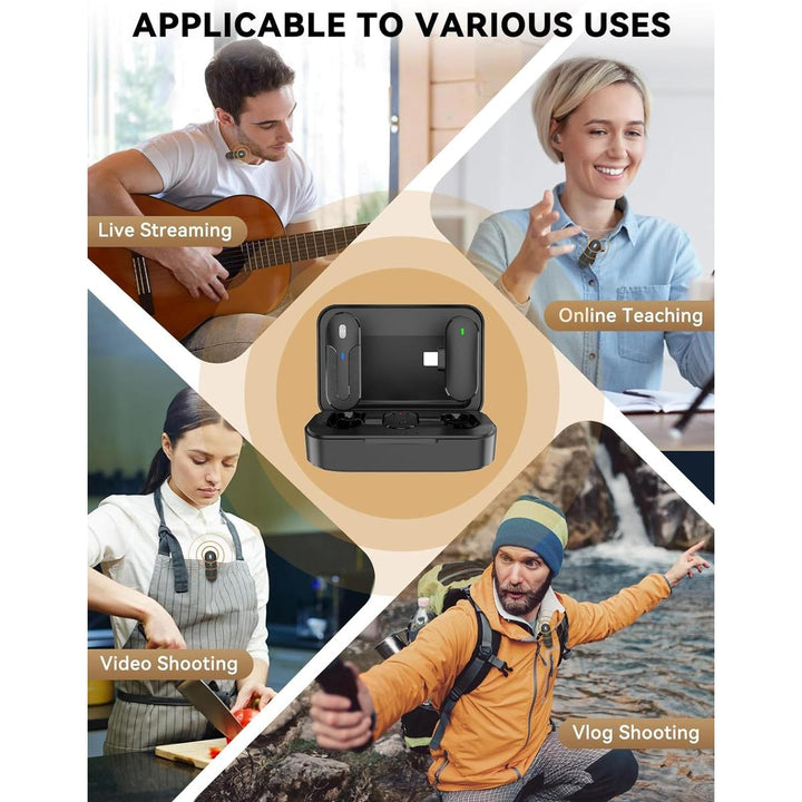 Wireless Lavalier Duo: Noise-Cancel, 40H - DOKUTRONIX