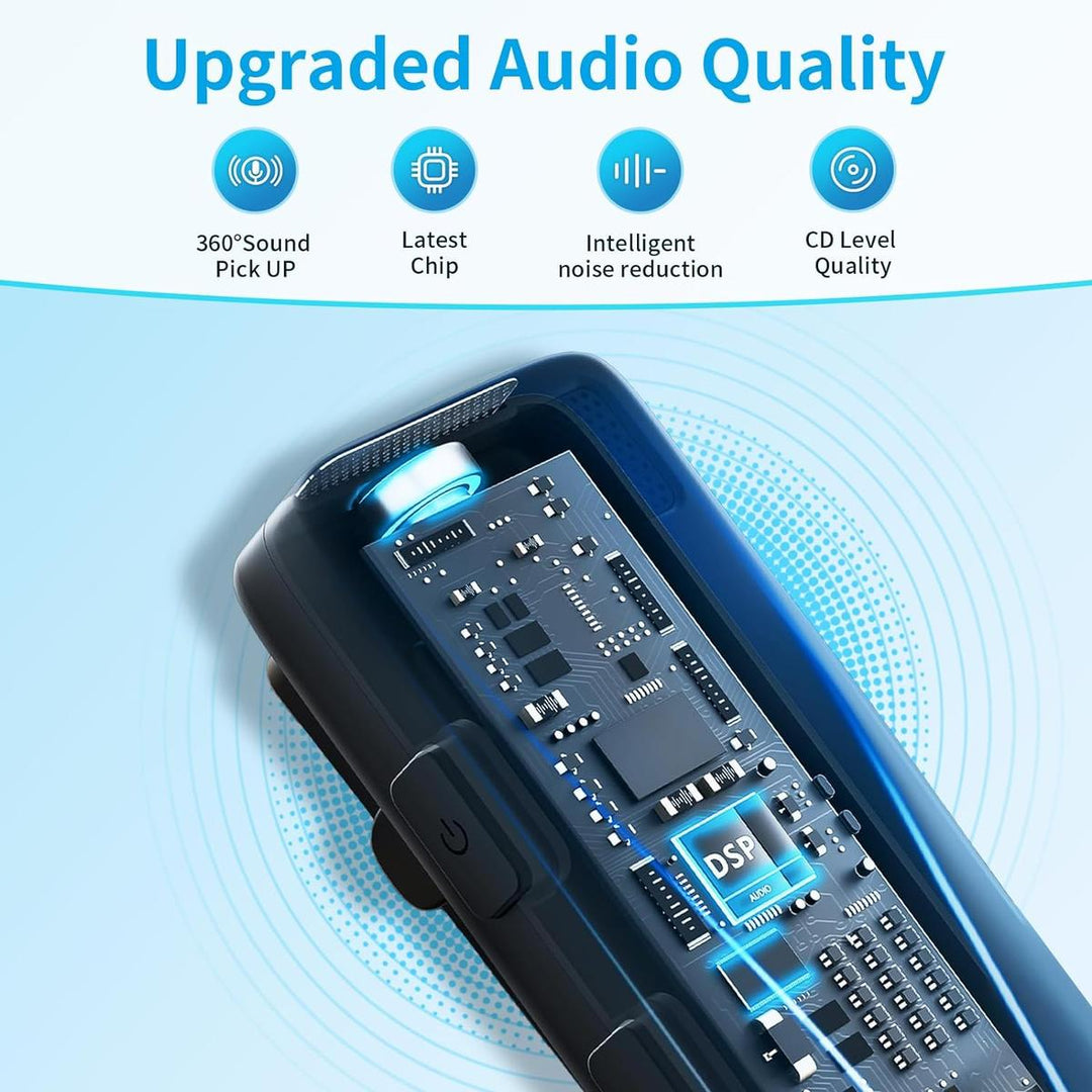 Wireless Mic Duo - 32H Battery, USB-C, Noise-Canceling - DOKUTRONIX