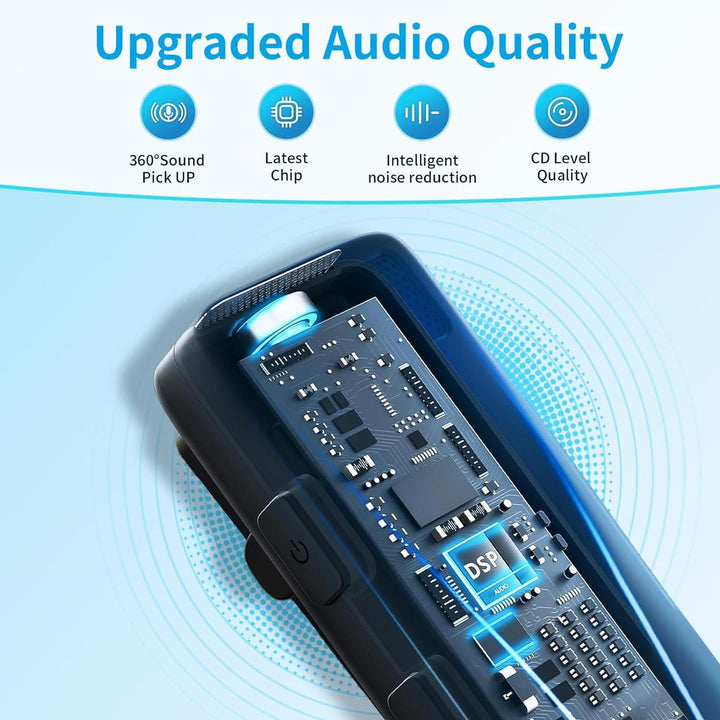 Wireless Mic Duo - 32H Battery, USB-C, Noise-Canceling - DOKUTRONIX