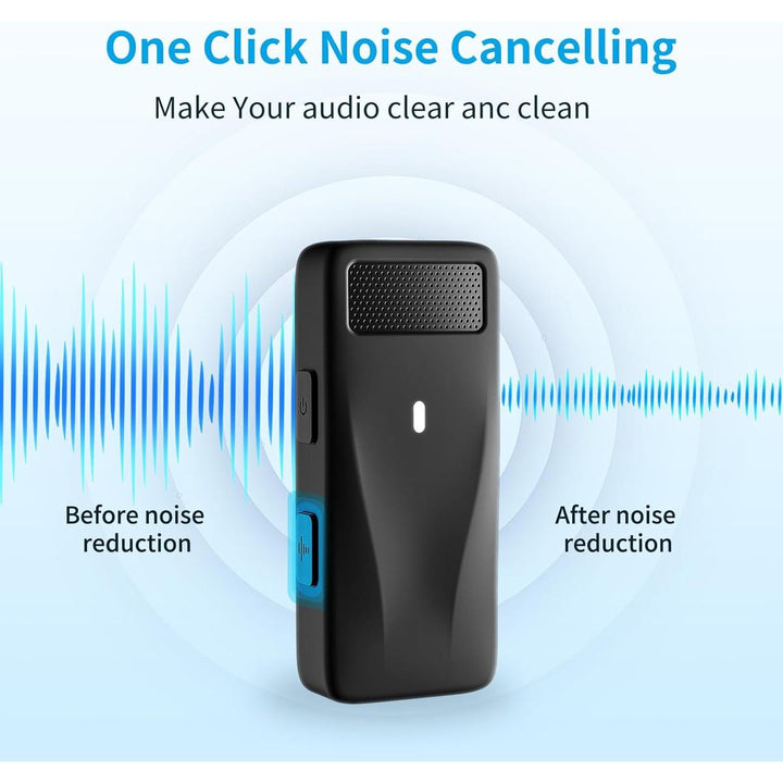 Wireless Mic Duo - 32H Battery, USB-C, Noise-Canceling - DOKUTRONIX