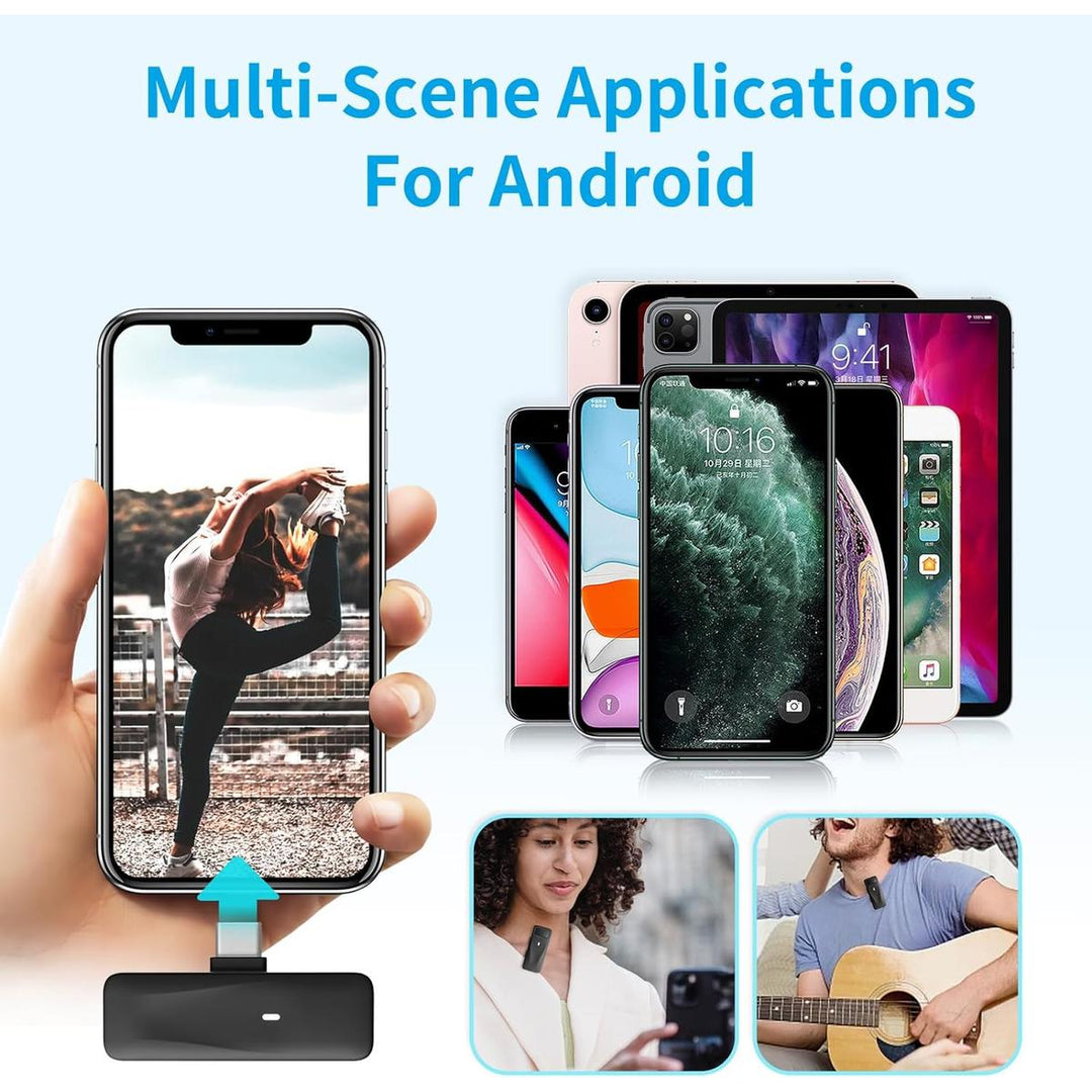 Wireless Mic Duo - 32H Battery, USB-C, Noise-Canceling - DOKUTRONIX