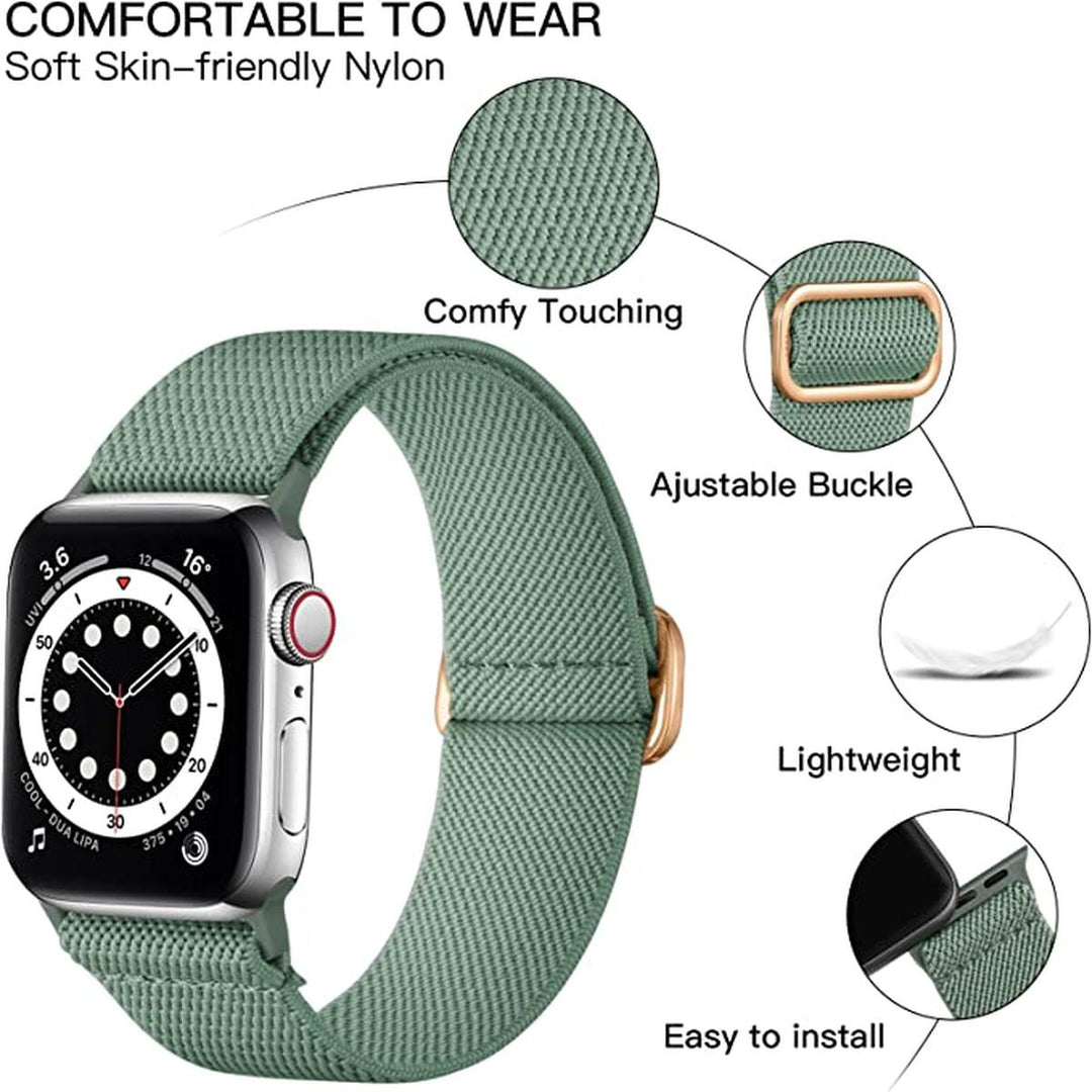 Elastic Pine Green iWatch Band - DOKUTRONIX