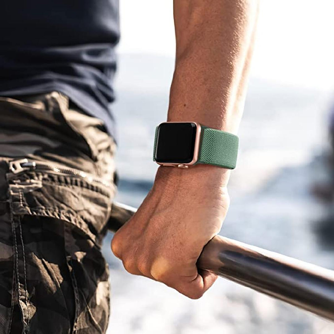 Elastic Pine Green iWatch Band - DOKUTRONIX