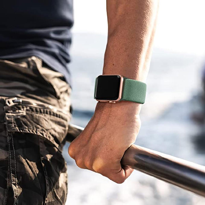 Elastic Pine Green iWatch Band - DOKUTRONIX