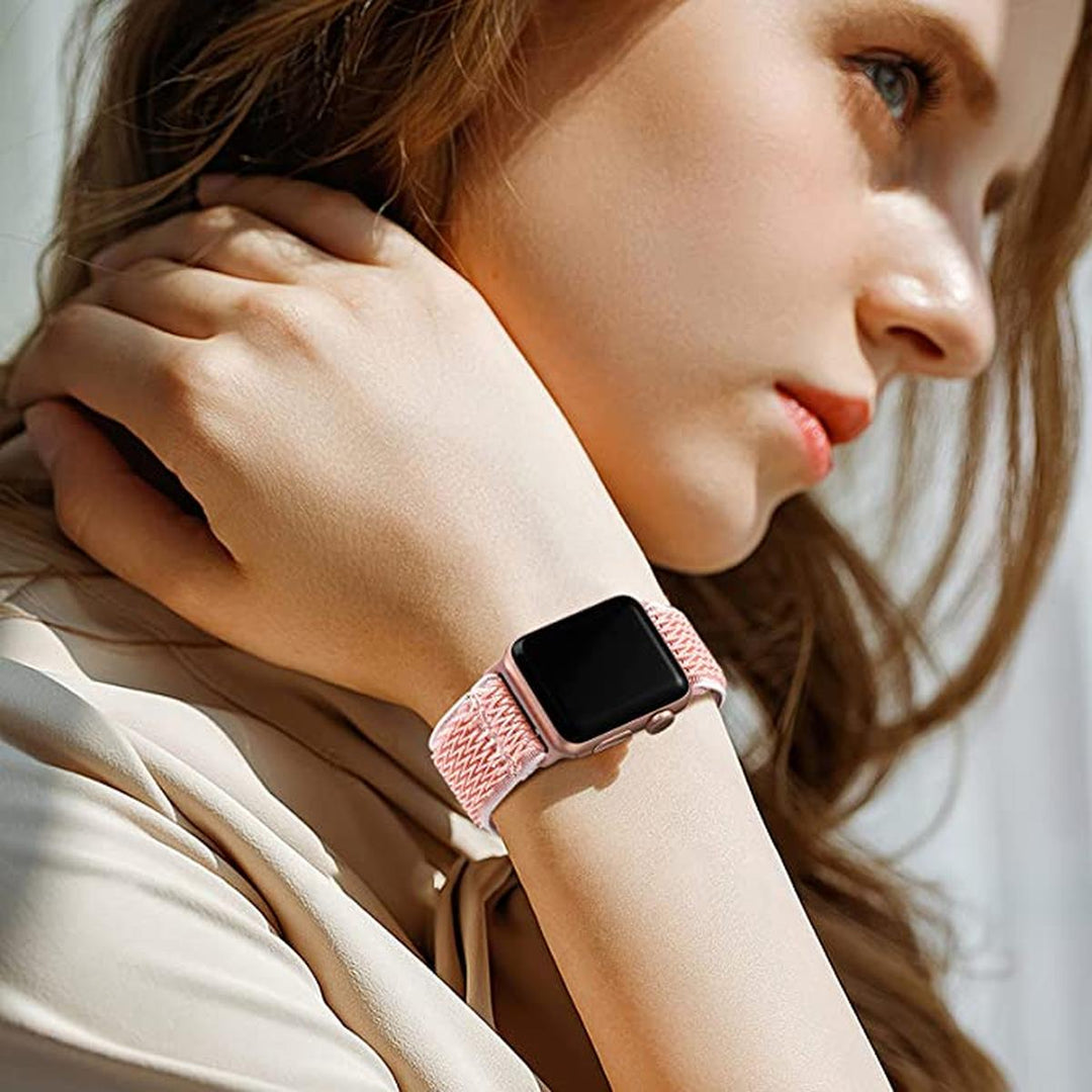 Dokutronix Pink Woven iWatch Band - Elastic Fit - DOKUTRONIX