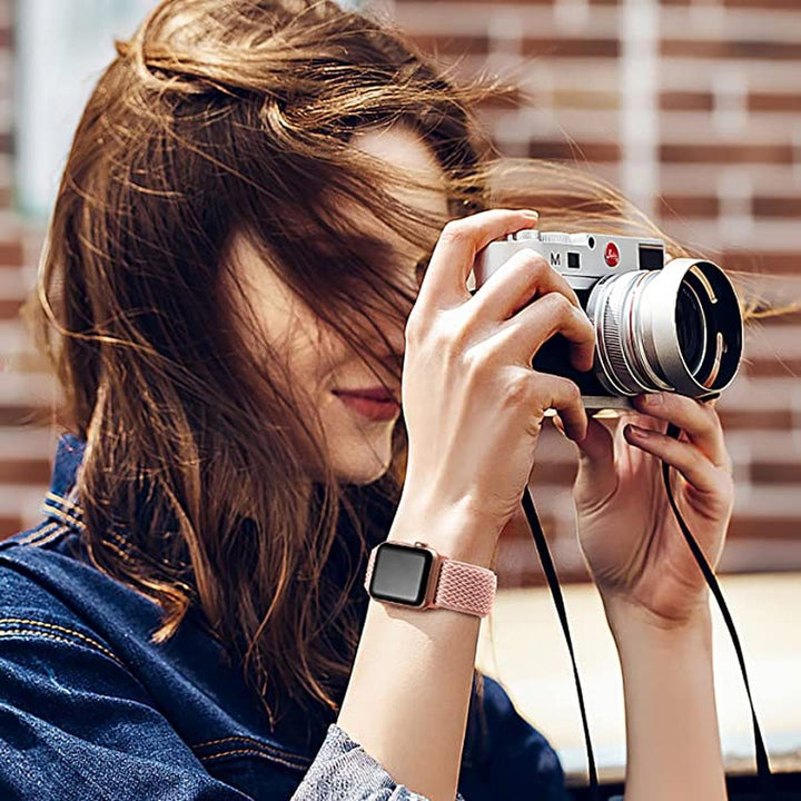 Dokutronix Pink Woven iWatch Band - Elastic Fit - DOKUTRONIX