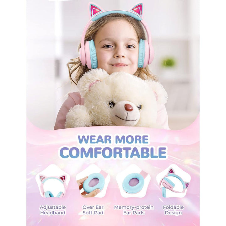 iClever Purrfect Kids Cat Ear Headphones - DOKUTRONIX
