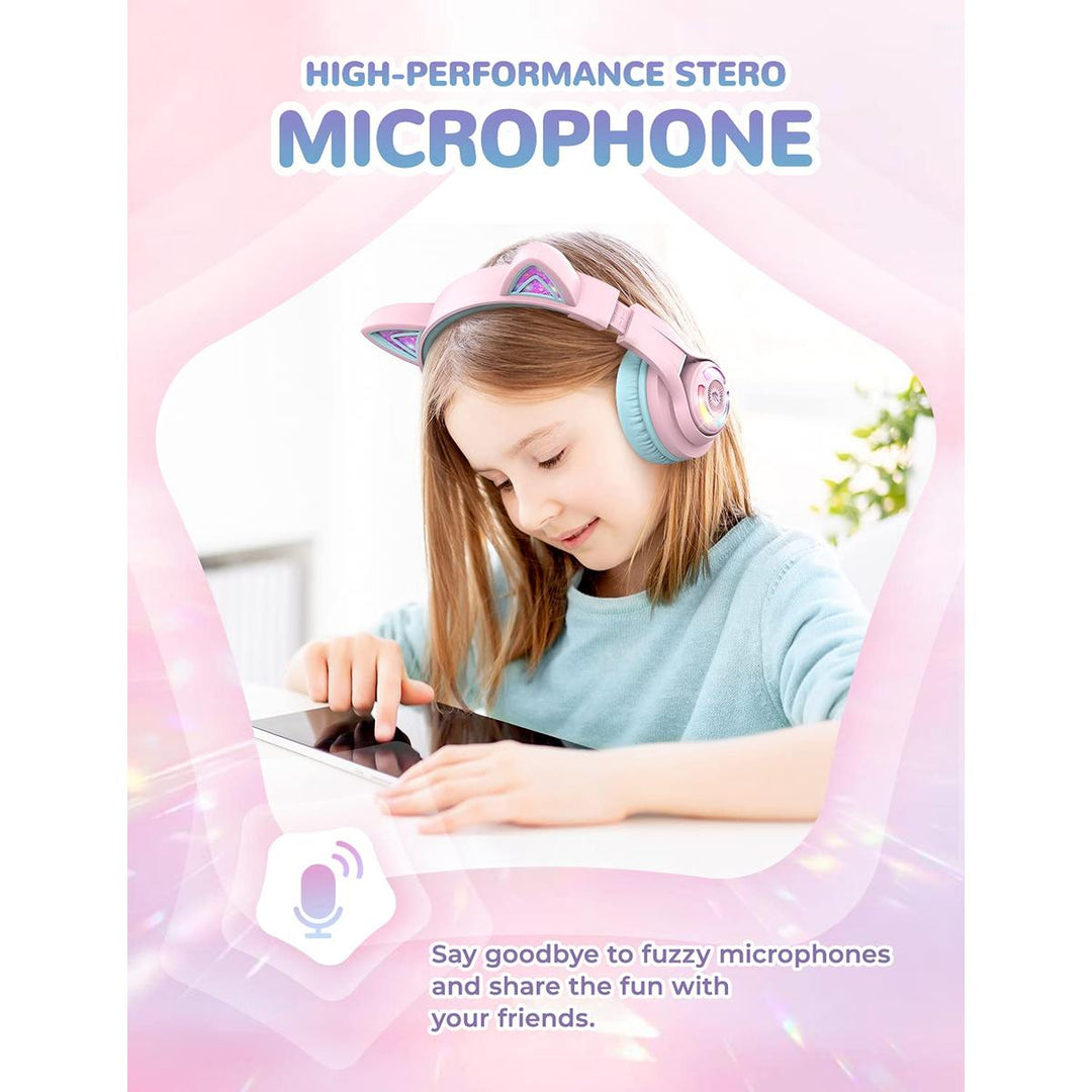 iClever Purrfect Kids Cat Ear Headphones - DOKUTRONIX