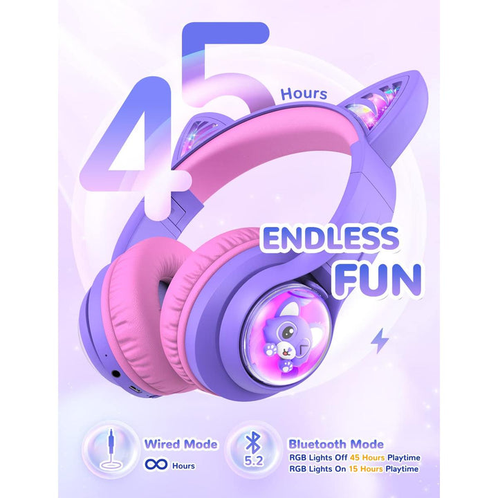iClever Purrfect Kids Cat Ear Headphones - DOKUTRONIX