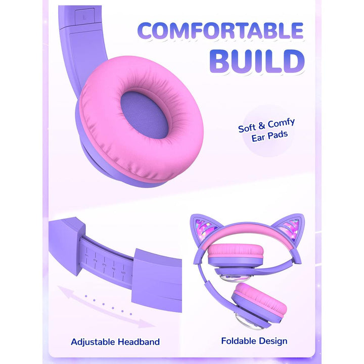 iClever Purrfect Kids Cat Ear Headphones - DOKUTRONIX
