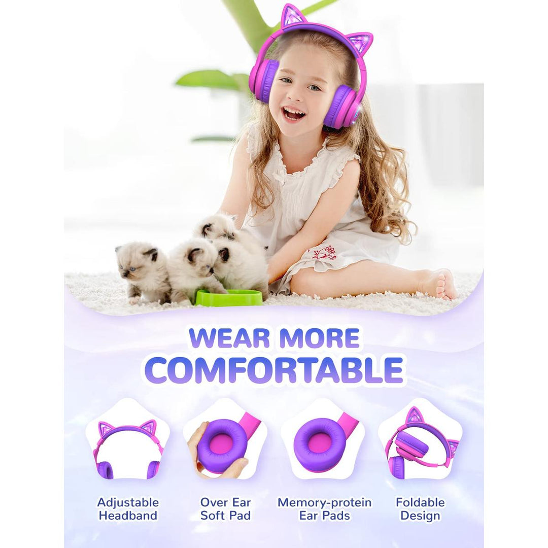 iClever Purrfect Kids Cat Ear Headphones - DOKUTRONIX