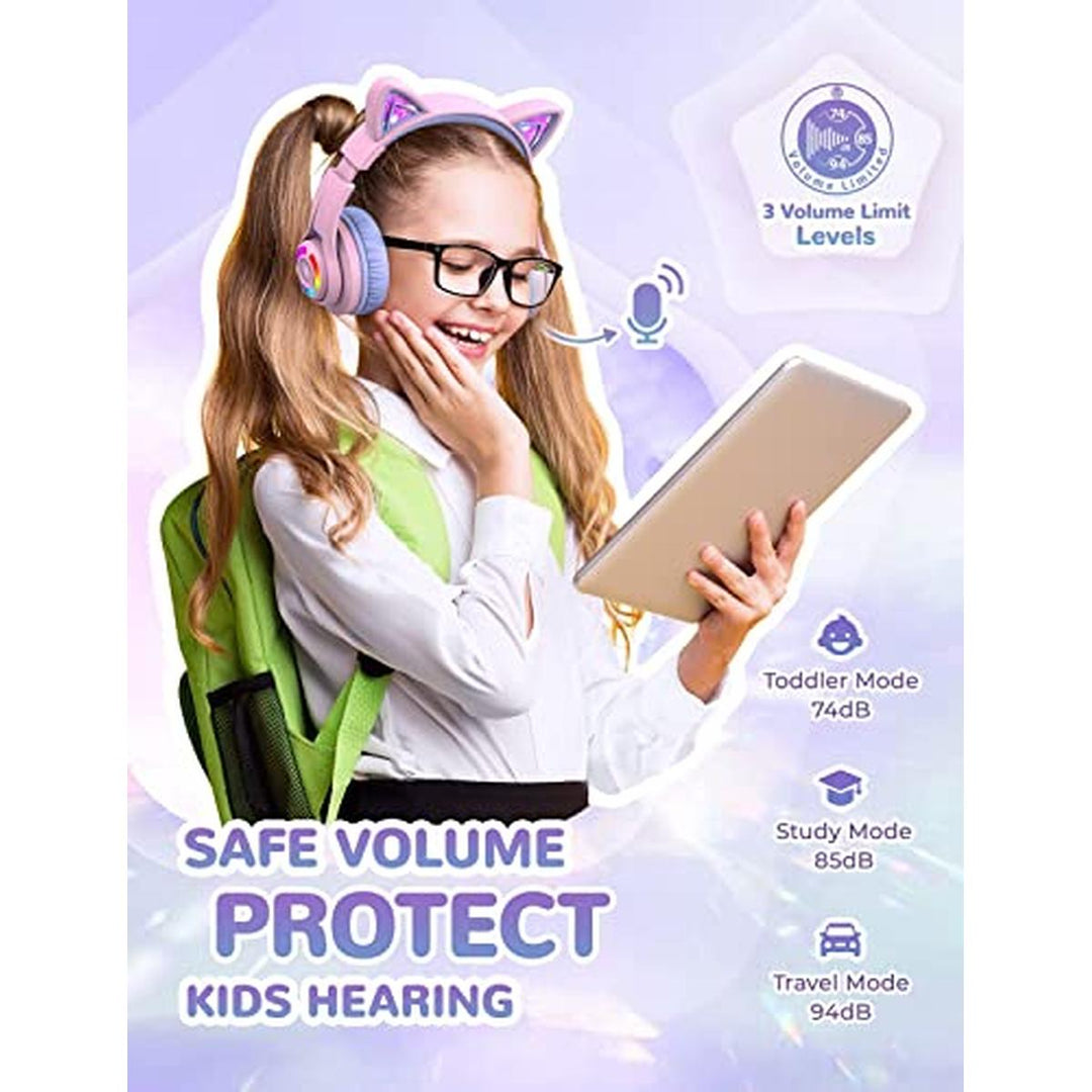 iClever Purrfect Kids Cat Ear Headphones - DOKUTRONIX