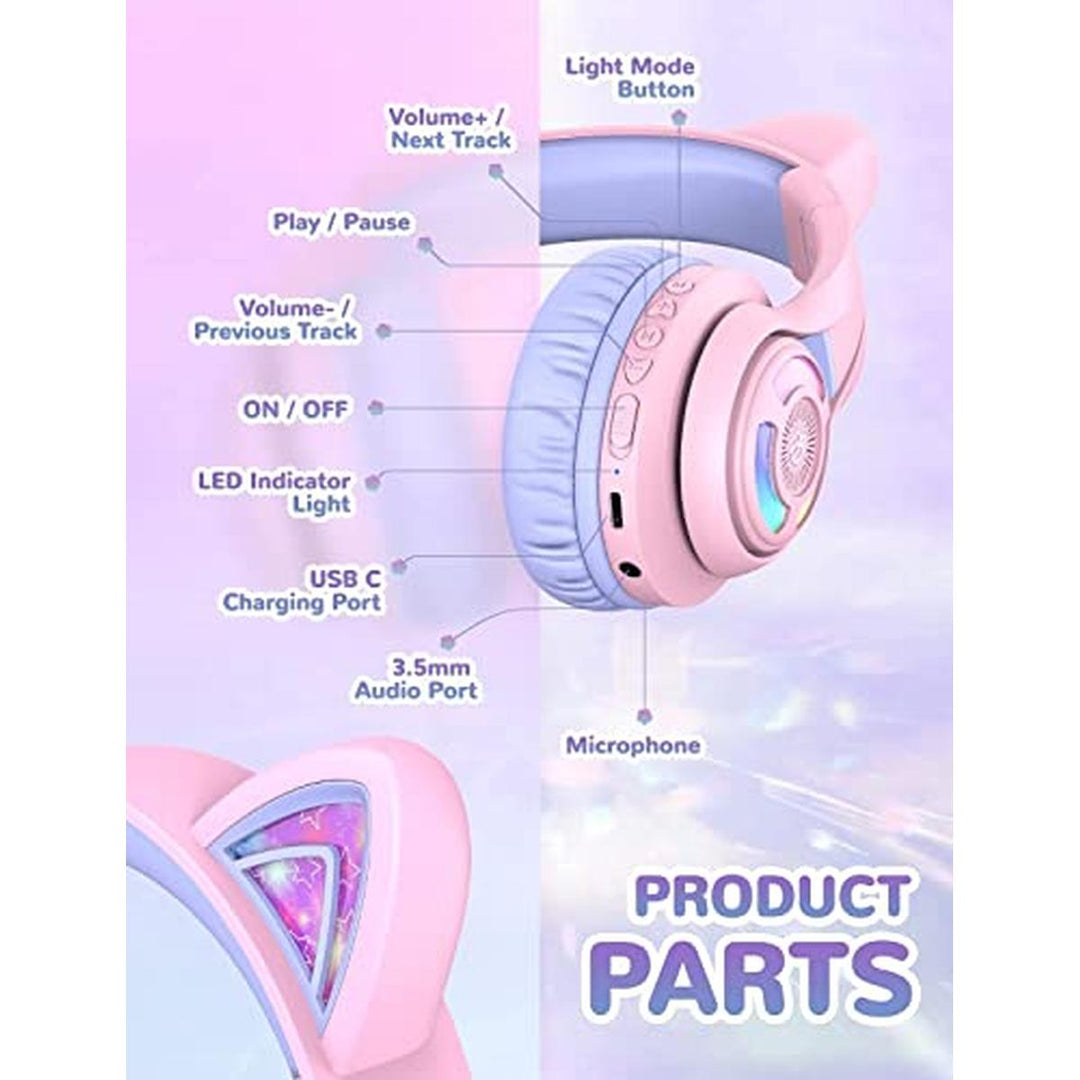 iClever Purrfect Kids Cat Ear Headphones - DOKUTRONIX