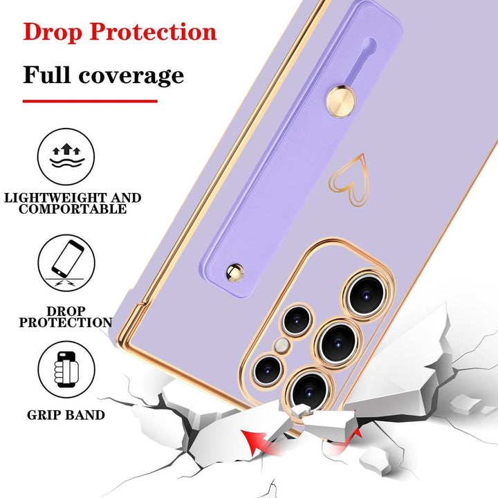 Galaxy S24 Ultra Love-Heart Case - Purple - DOKUTRONIX