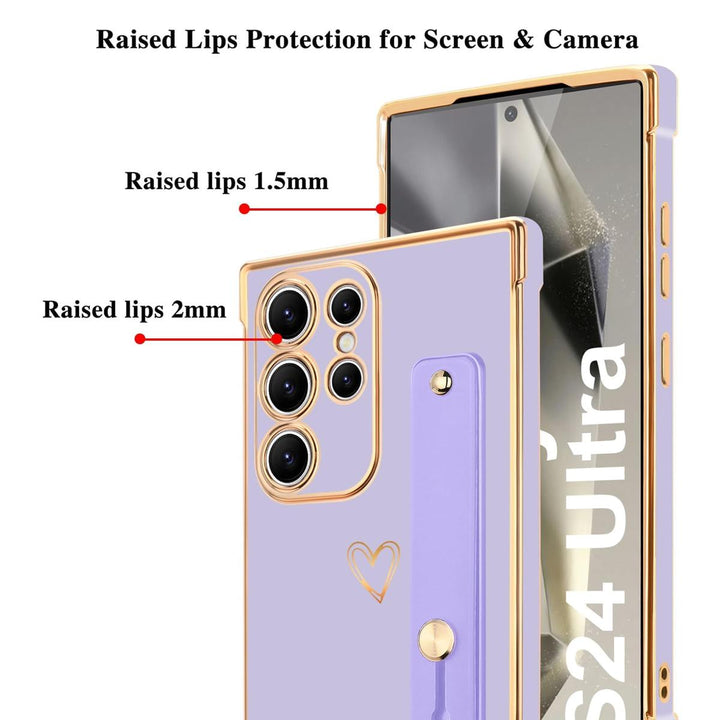 Galaxy S24 Ultra Love-Heart Case - Purple - DOKUTRONIX