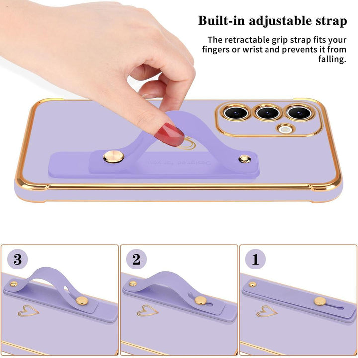 Galaxy S24 Ultra Love-Heart Case - Purple - DOKUTRONIX