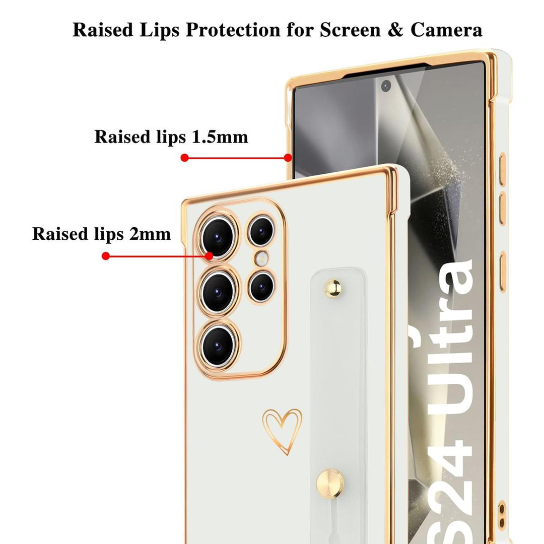 Galaxy S24 Ultra Love-Heart Case - Purple - DOKUTRONIX