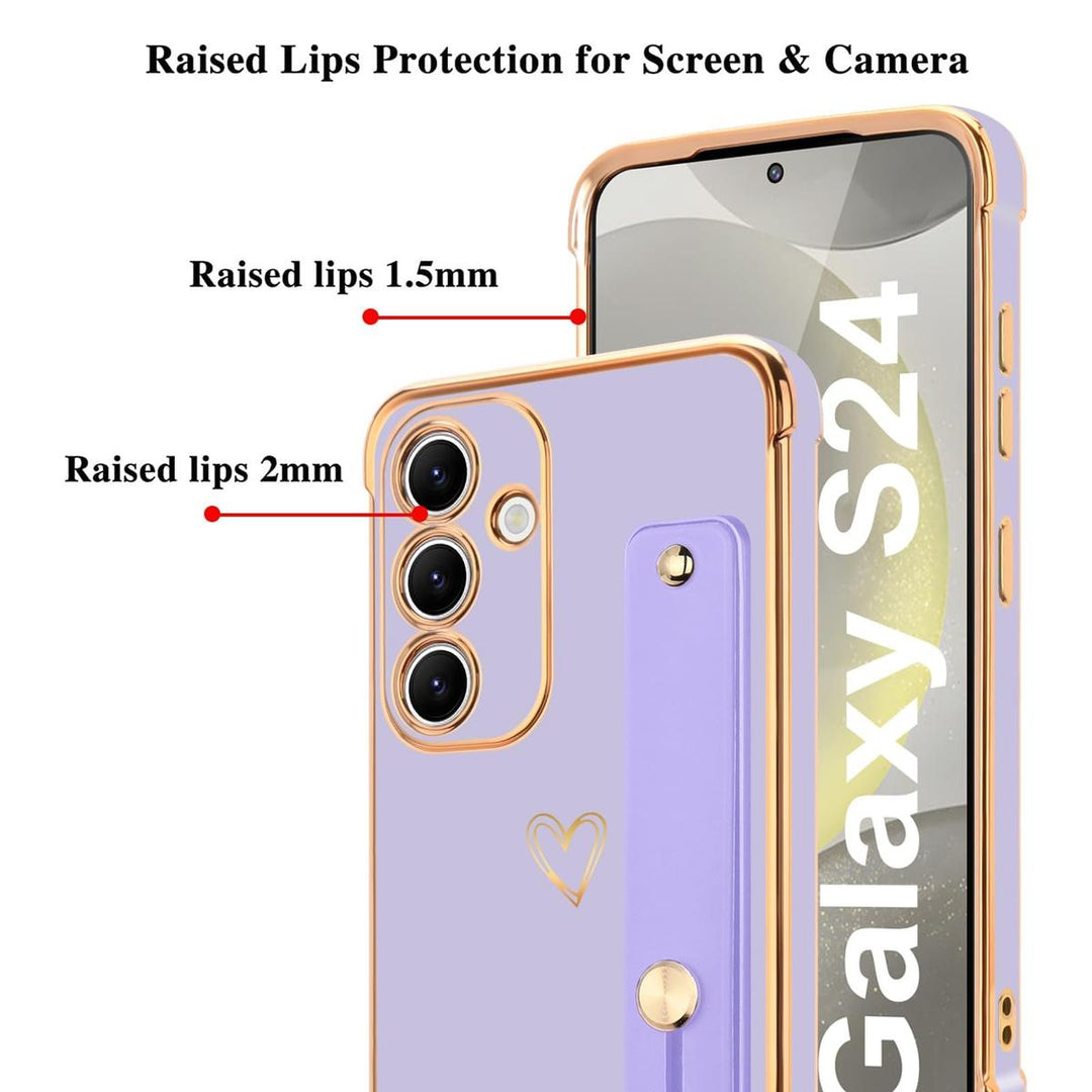 Galaxy S24 Ultra Love-Heart Case - Purple - DOKUTRONIX