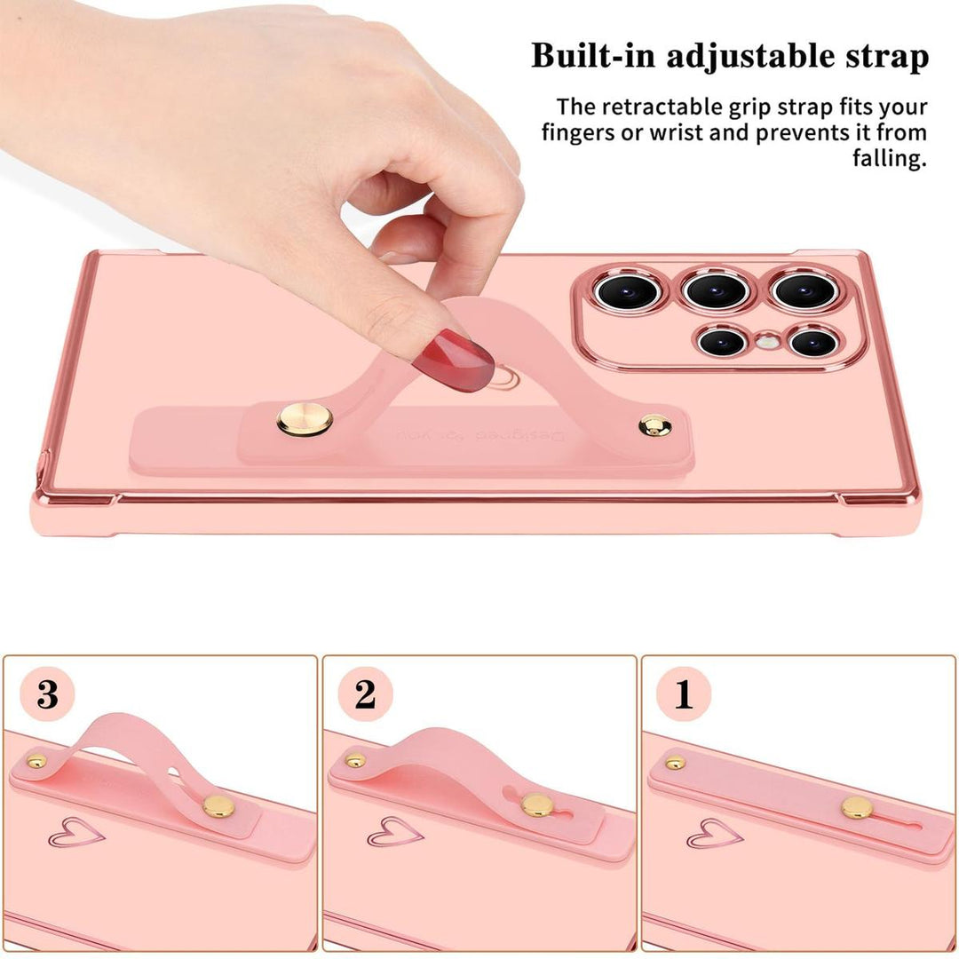 Galaxy S24 Ultra Love-Heart Case - Purple - DOKUTRONIX