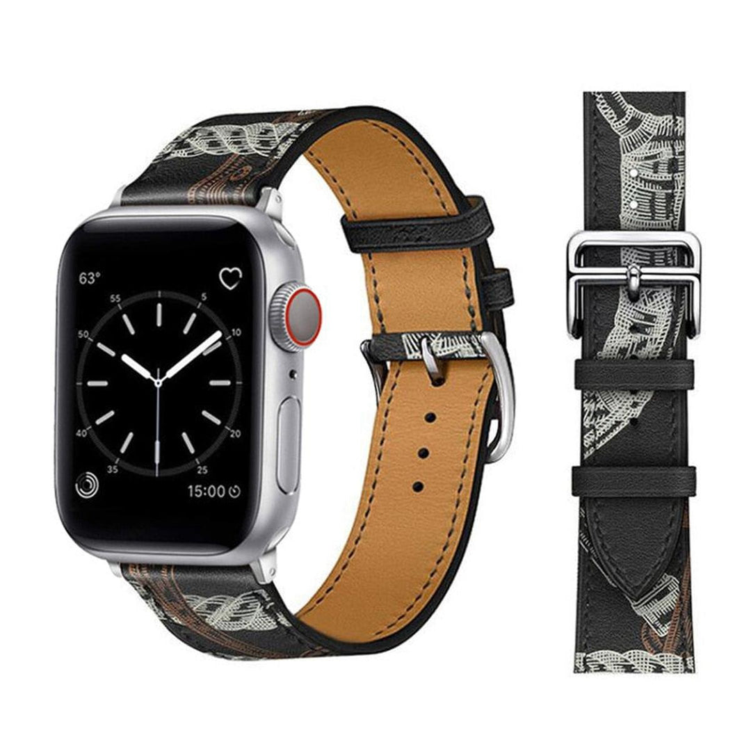 Elegance Leather Wrap for Apple Watch - DOKUTRONIX