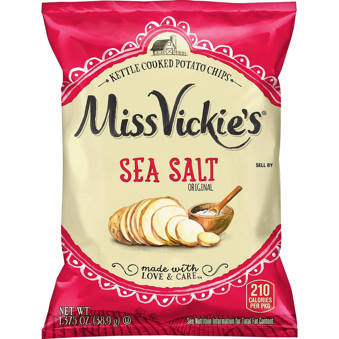 Vickie's Sea Salt & Vinegar Kettle Chips (Pack of 64) - DOKUTRONIX