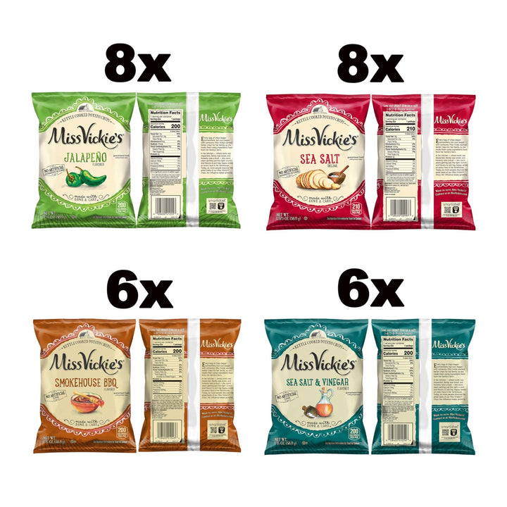 Vickie's Sea Salt & Vinegar Kettle Chips (Pack of 64) - DOKUTRONIX