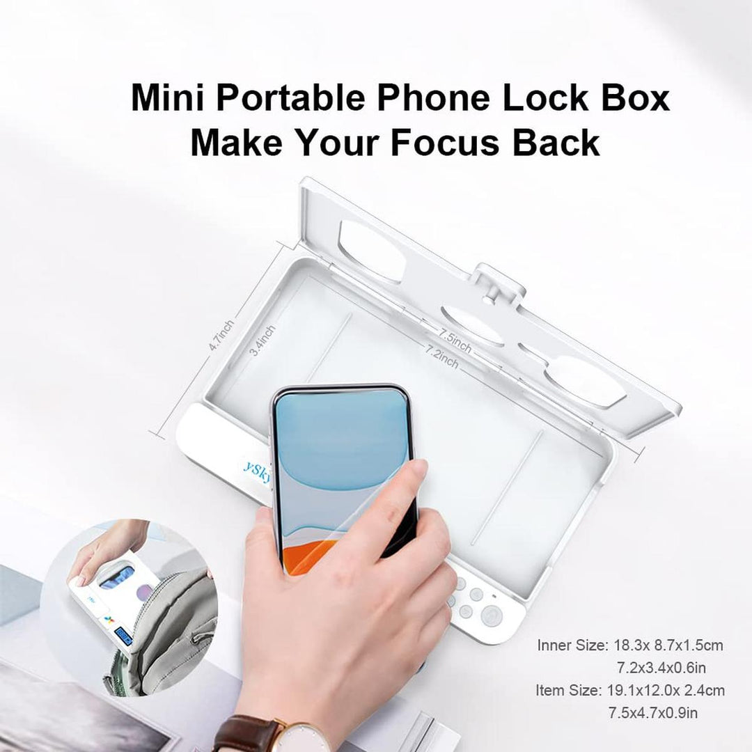 FocusLock: Portable Phone Timer Box (Purple) - DOKUTRONIX