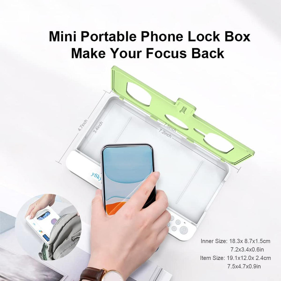FocusLock: Portable Phone Timer Box (Purple) - DOKUTRONIX