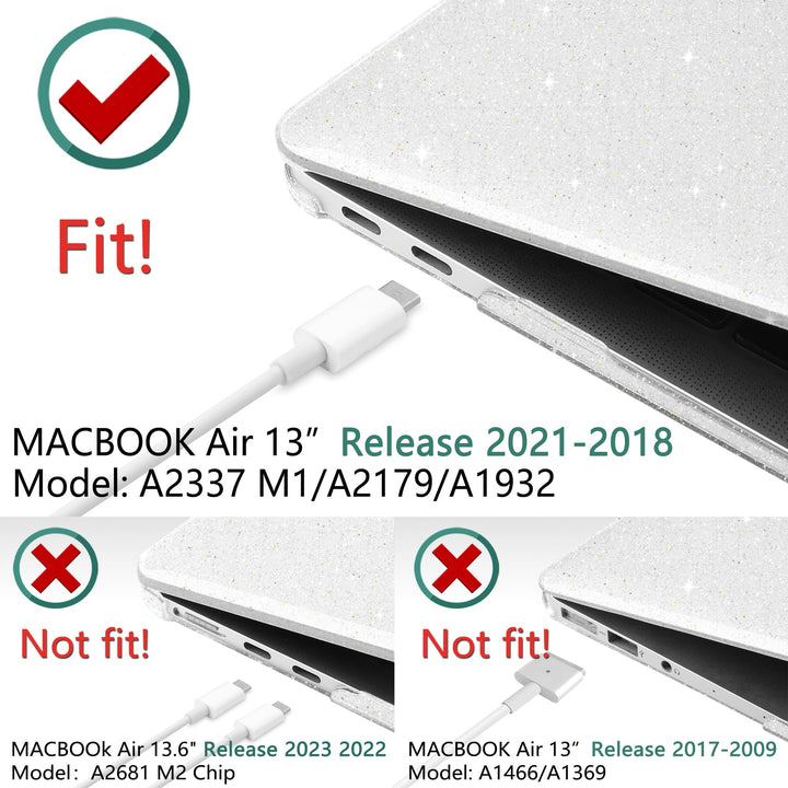 BlingMac Case - Sparkly Clear - DOKUTRONIX