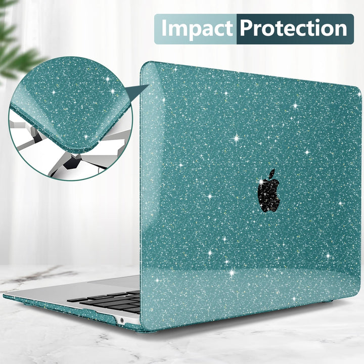 DONGKE Sparkly Teal MacBook Air Hard Case & Cover - DOKUTRONIX