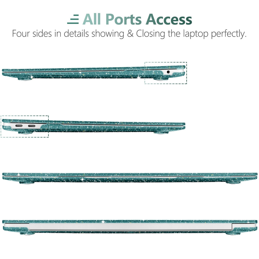 DONGKE Sparkly Teal MacBook Air Hard Case & Cover - DOKUTRONIX