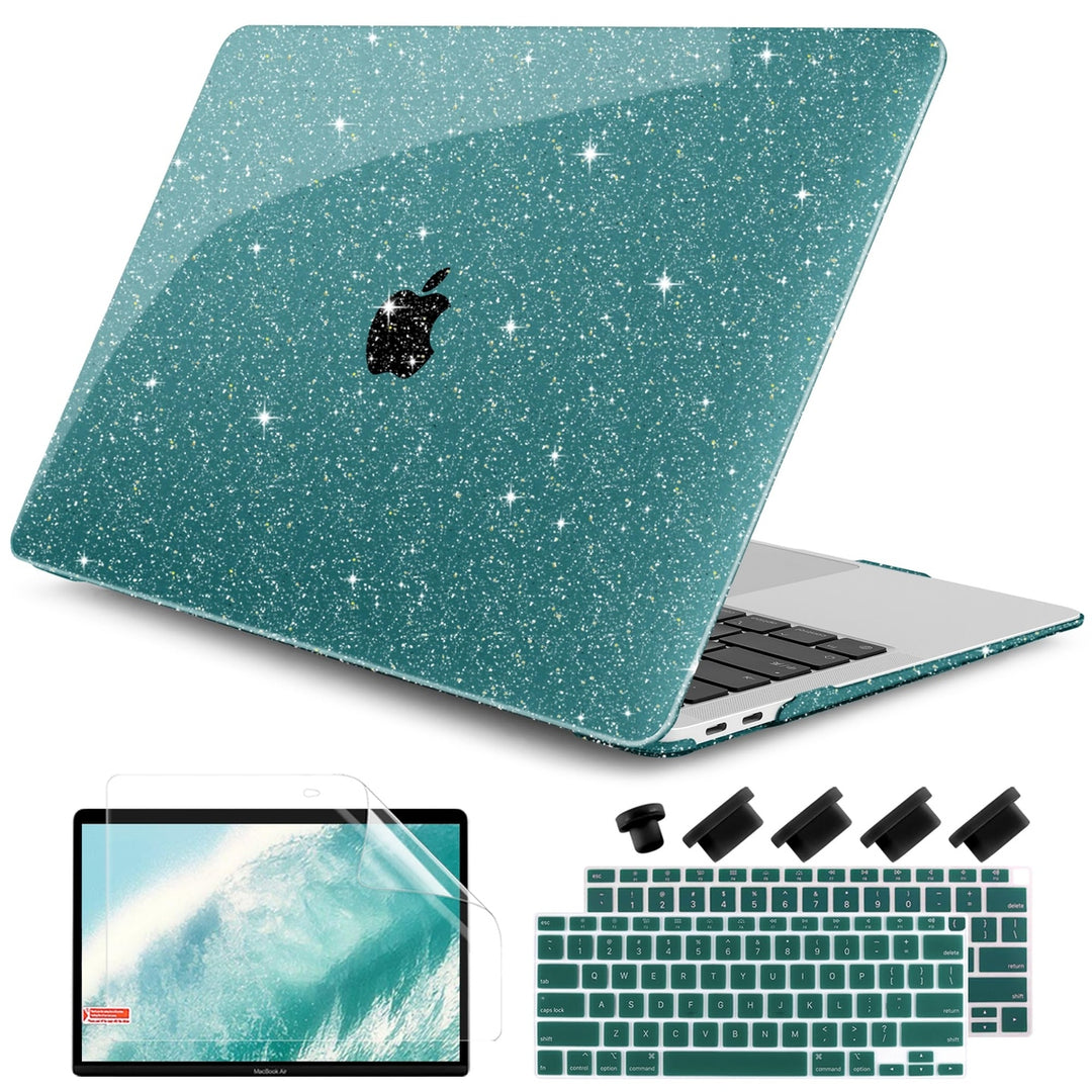 DONGKE Sparkly Teal MacBook Air Hard Case & Cover - DOKUTRONIX