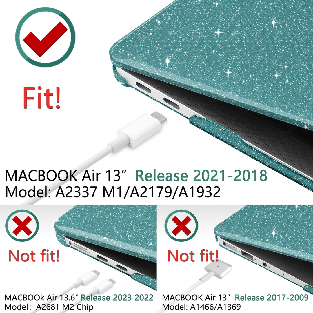 DONGKE Sparkly Teal MacBook Air Hard Case & Cover - DOKUTRONIX
