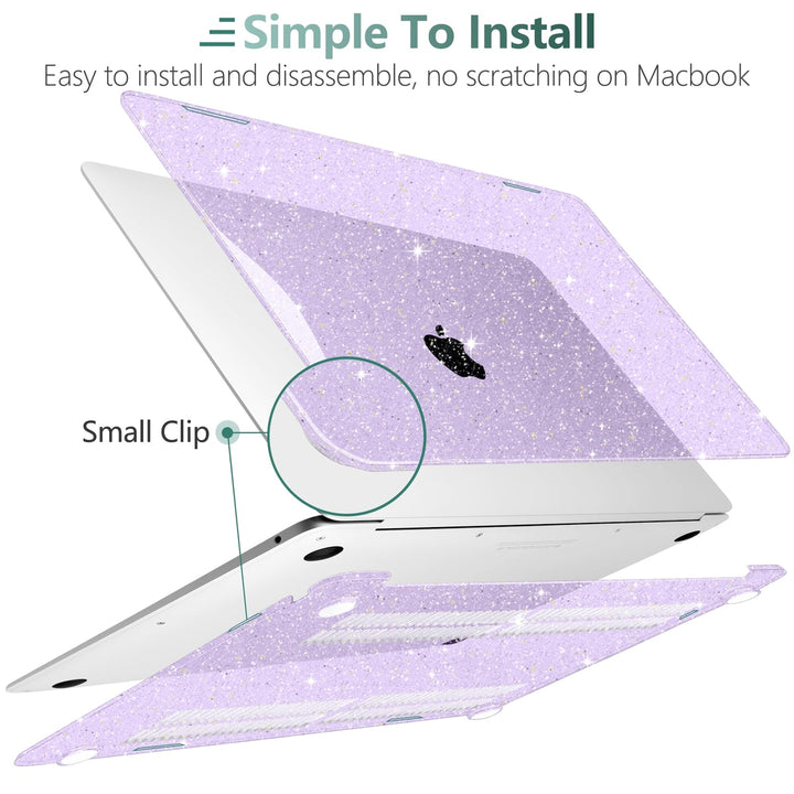 DONGKE Sparkly Purple MacBook Air Case & Cover - DOKUTRONIX