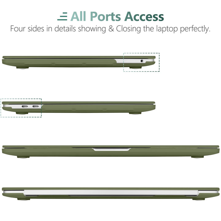 DONGKE Army Green MacBook Pro 13 Case & Cover - DOKUTRONIX