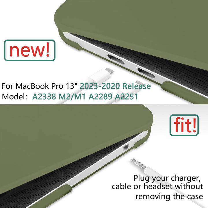 DONGKE Army Green MacBook Pro 13 Case & Cover - DOKUTRONIX