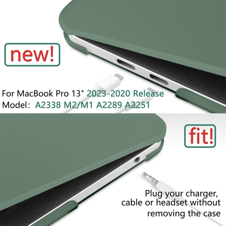 DONGKE Midnight Green MacBook Pro 13 Case & Cover - DOKUTRONIX