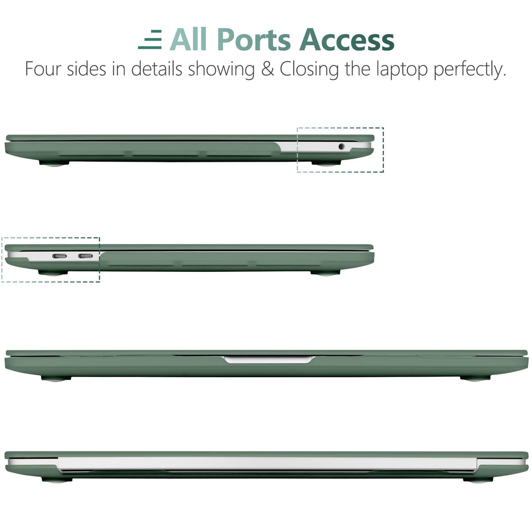 DONGKE Midnight Green MacBook Pro 13 Case & Cover - DOKUTRONIX