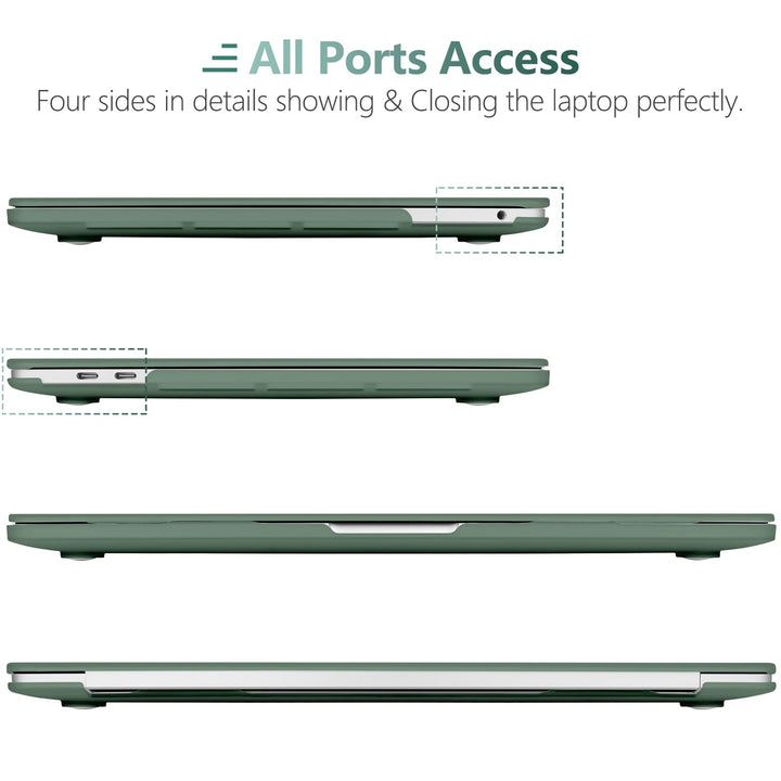 DONGKE Midnight Green MacBook Pro 13 Case & Cover - DOKUTRONIX
