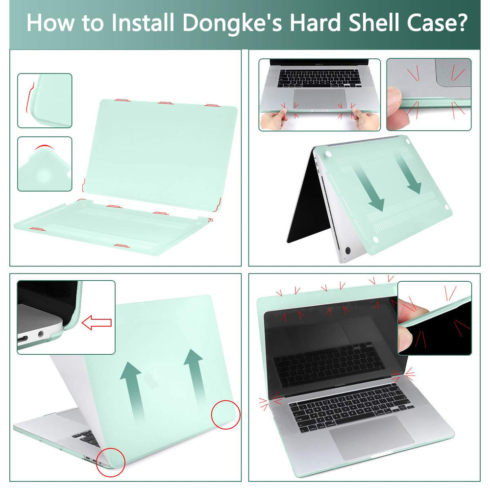 DONGKE Pro 13 Case + Keyboard Cover (Green) - DOKUTRONIX