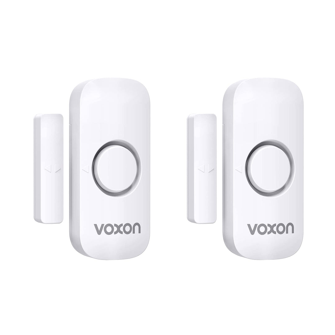 Door Alarms for Kids Safety, VOXON Window Alarm Door Alarm for Home Security Personal Security Window Alarms Sensor Burglar Door Alarm for Pool, Cars, Sheds, Caravans DIY Kit Pack of 2 - DOKUTRONIX