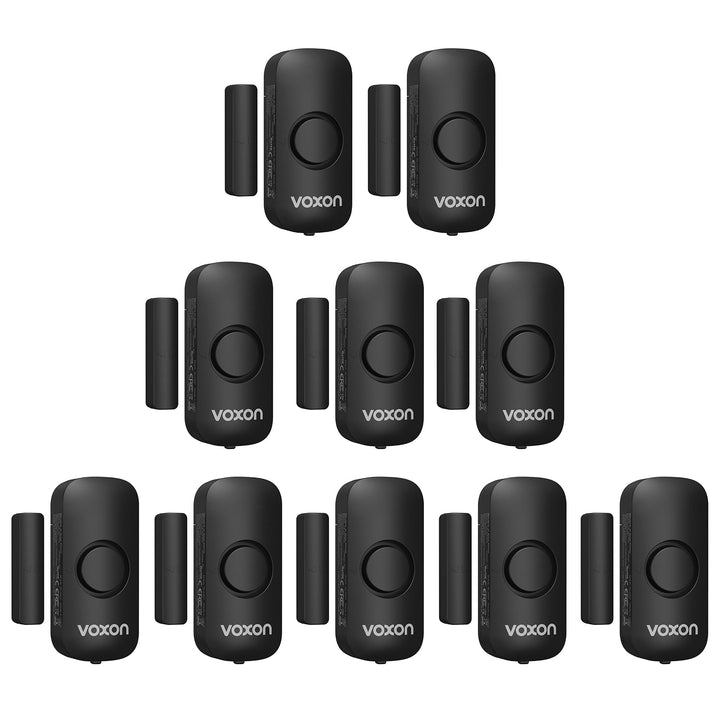 Door Alarms for Kids Safety, VOXON Window Alarm Door Alarm for Home Security Personal Security Window Alarms Sensor Burglar Door Alarm for Pool, Cars, Sheds, Caravans DIY Kit Pack of 2 - DOKUTRONIX
