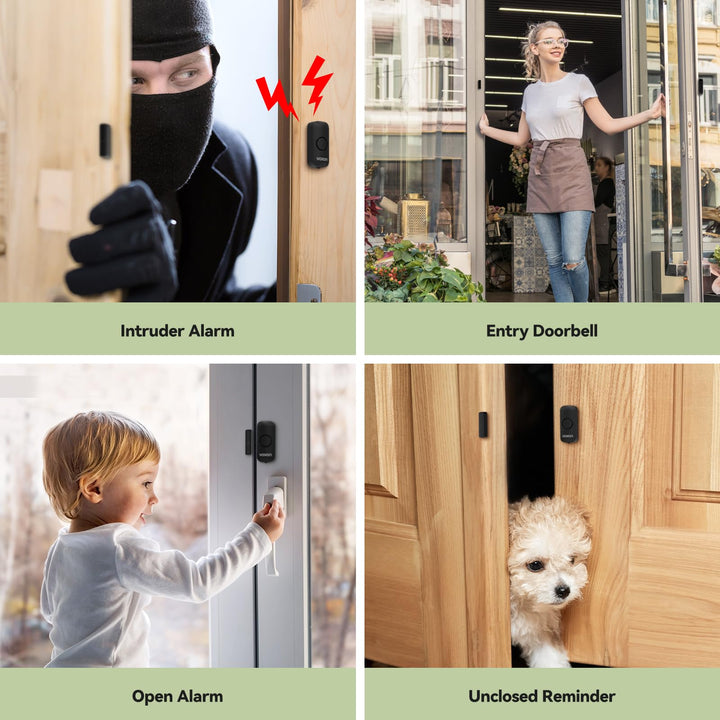 Door Alarms for Kids Safety, VOXON Window Alarm Door Alarm for Home Security Personal Security Window Alarms Sensor Burglar Door Alarm for Pool, Cars, Sheds, Caravans DIY Kit Pack of 2 - DOKUTRONIX