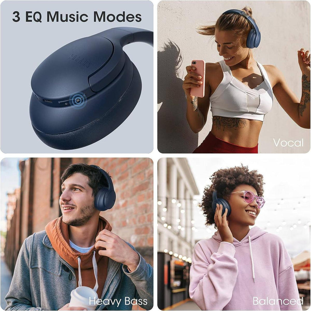 DOQAUS Navy Blue Headphones - DOKUTRONIX