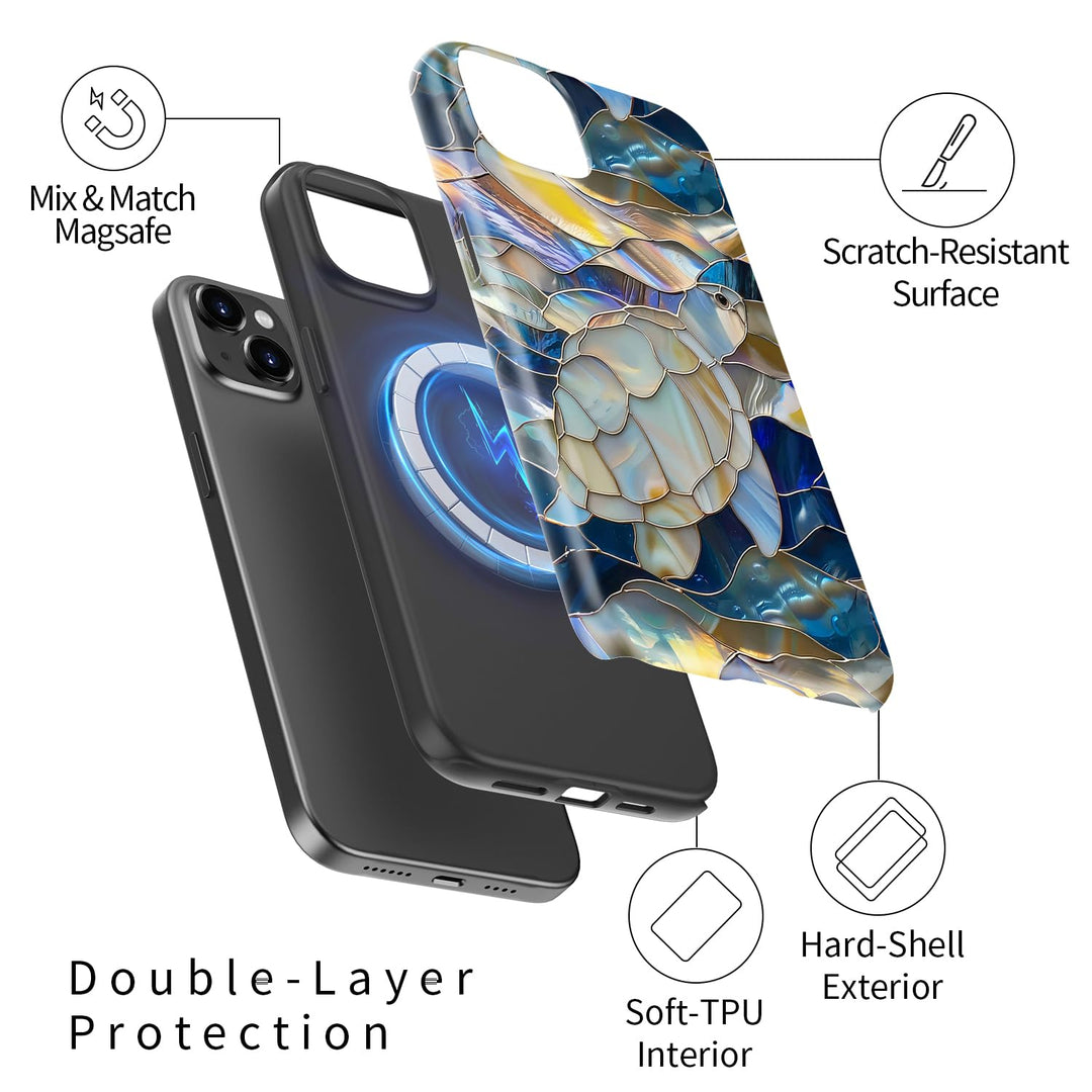 DorisMax Abstract Turtle iPhone 15 Case - DOKUTRONIX