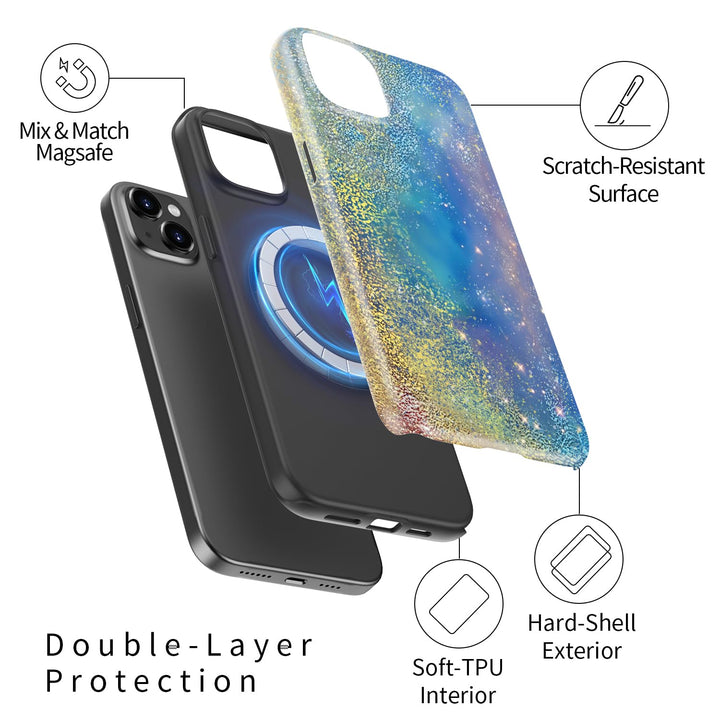 DorisMax Dual Case - Abstract Blue Gold - DOKUTRONIX