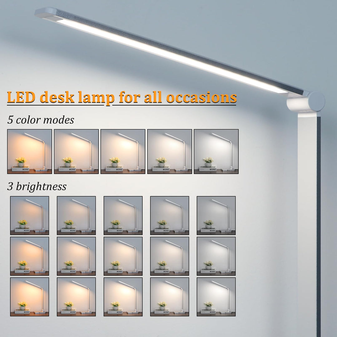 DottGlow Touch LED Desk Lamp with USB & Night Light - DOKUTRONIX