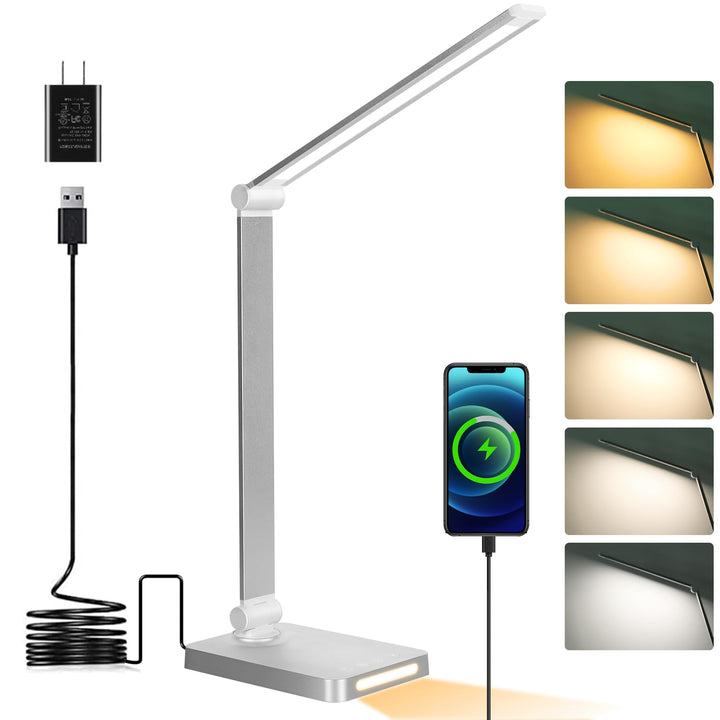 DottGlow Touch LED Desk Lamp with USB & Night Light - DOKUTRONIX