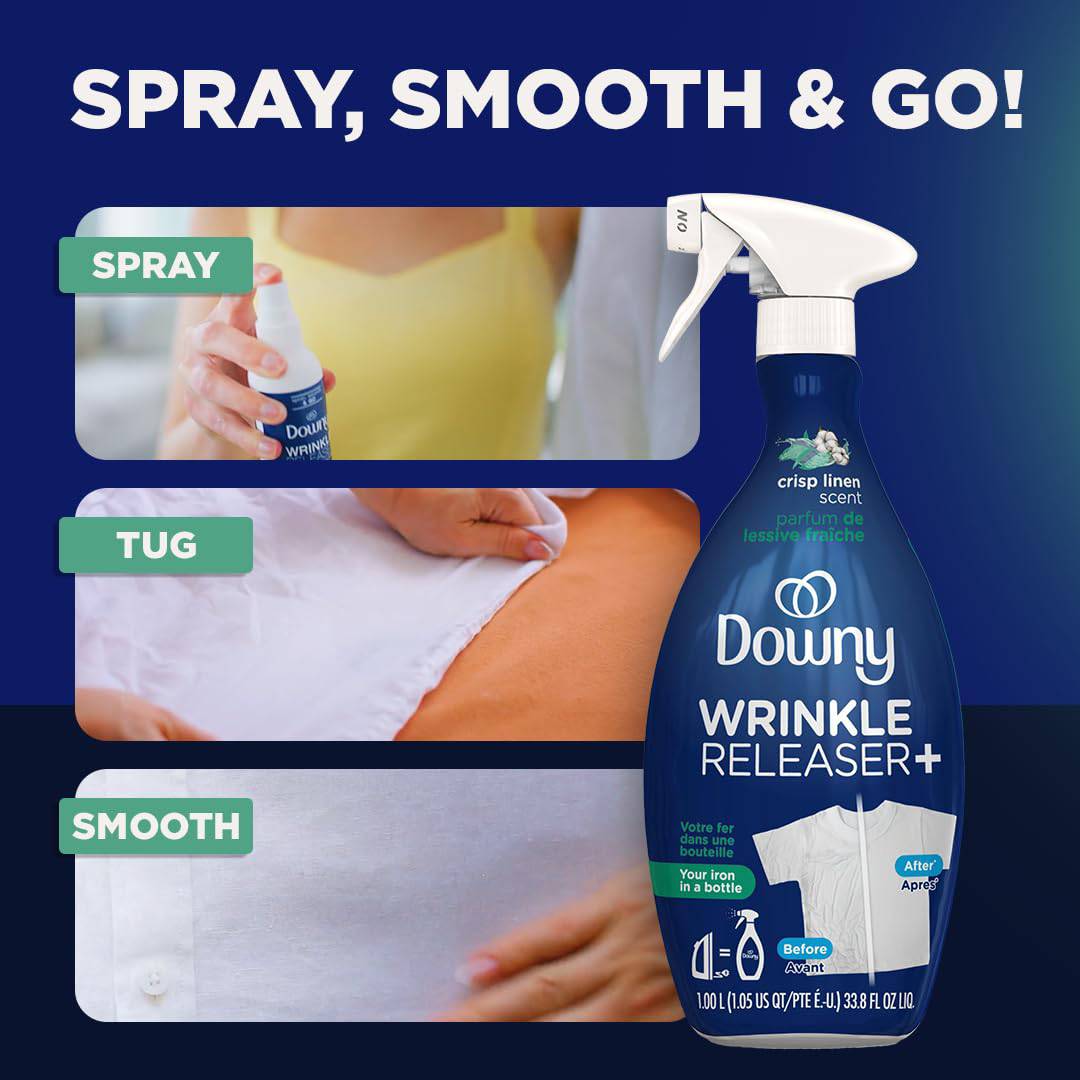 Downy Travel Wrinkle Relief Trio - Crisp Linen - DOKUTRONIX
